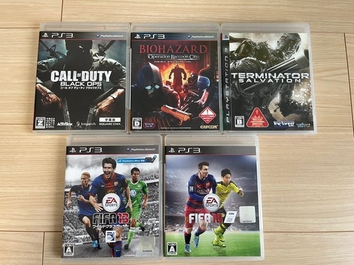 Sony PlayStation 3 本体+コントローラー3個+ゲーム5本セット