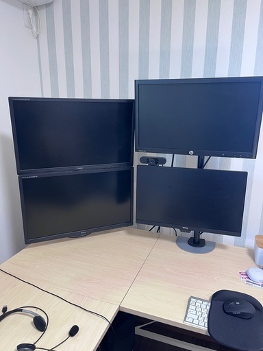 PC モニター ディスプレイ 4枚