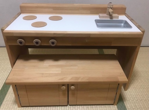 ままごとキッチン　A800　ウィルウッド　日本製　　イス付
