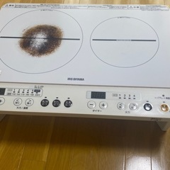 アイリスオーヤマ　ふた口IHコンロ脚付