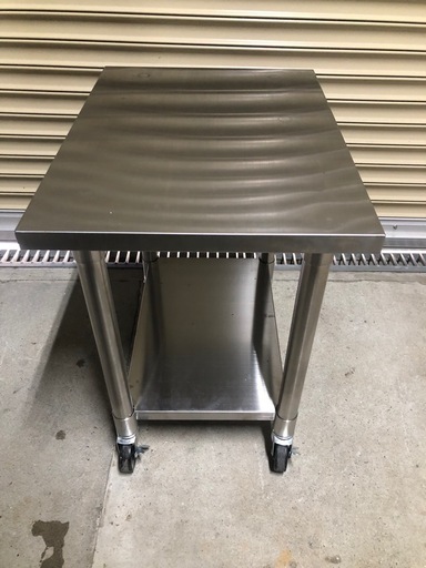 ステンレス　キャスター付ガス台　作業台