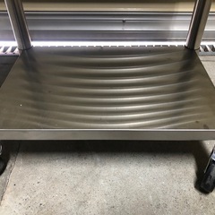 ステンレス　キャスター付ガス台　作業台の画像