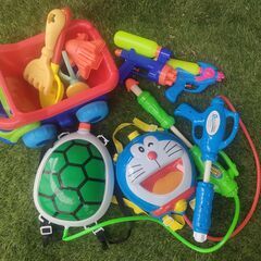 砂場遊び、水鉄砲セット
