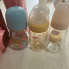 哺乳瓶(ピジョン、チュチュ)&哺乳瓶消毒(ピジョン)&搾乳機(ピジョン)の画像