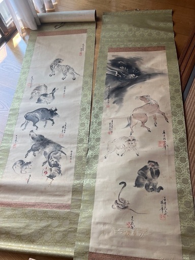 掛け軸「干支」2本