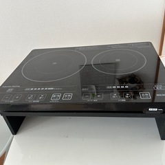 【受付終了】アイリスオーヤマ　IH2口コンロ　クッキングヒーター　EIH1470-B　　の画像