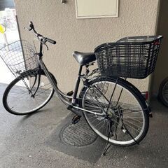 26インチ　自転車　中古黒色