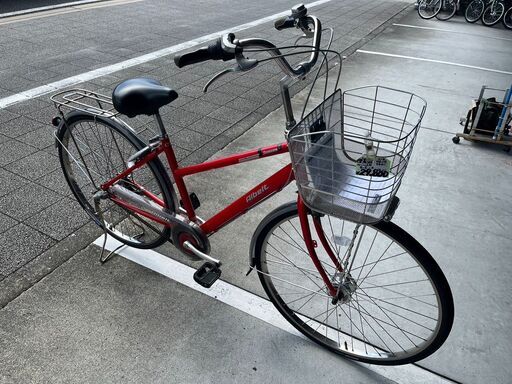 【完売御礼】【大人用】整備済 ブリヂストン 27型内装3段ギア ベルト駆動 軽量アルベルト 中古シティ自転車 赤色 <自転車のオオムラ 静岡店>