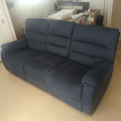 ニトリ ビリーバー ◇ 電動リクライニング 3P ソファ ネイビー