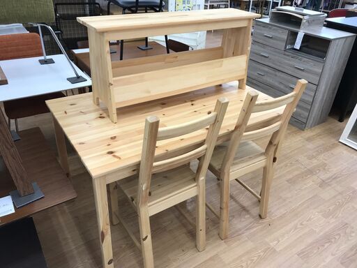 ★ジモティ割あり★ IKEA ダイニングテーブルセット ナチュラル H73×W120×D75 クリーニング済み KJ6176