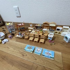 シルバニアファミリー 「赤い屋根の大きなお家」+家具人形セットの画像