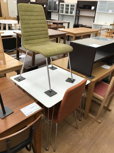 ★ジモティ割あり★ ニトリ 2人用ダイニングセット ホワイト H70×W75×D75 クリーニング済み KJ6178