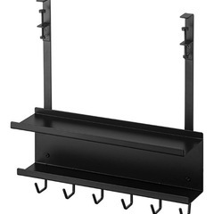 山崎実業(Yamazaki) デスク下 ケーブル & ルーター収納 ラック ブラック 約W40XD11.5XH43cm smart スマート コード収納 浮かせて収納 デットスペースを有効活用の画像