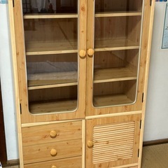 ヒノキ 食器棚　飾棚　定価34,300円 ジャンク 
