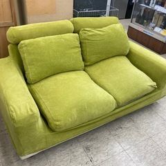 無印良品 2人掛けソファー グリーン ファブリック ※2400010432156
