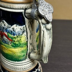 s0916615 MAPSA SWISS MUSICAL MOVEMENT オルゴール付き ジョッキ 水差し アンティーク コレクション 外国産 レトロ ビールジョッキ 中古品の画像