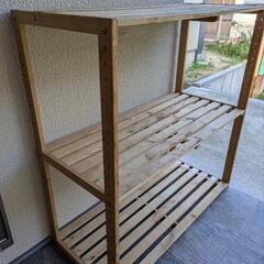 木製・3段棚