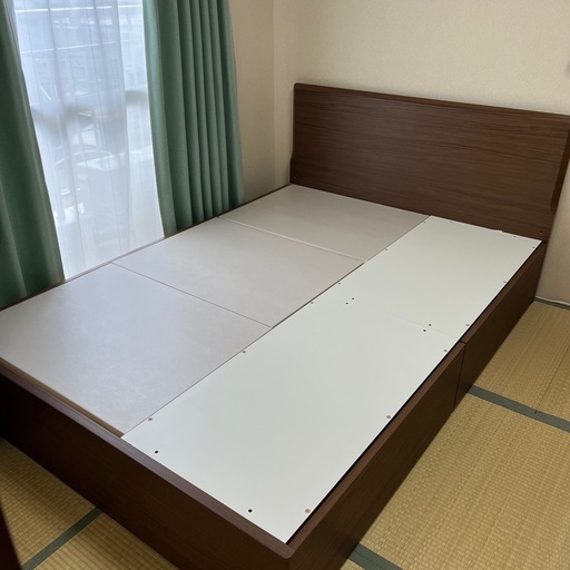 ダブルベッドフレーム(深型収納付)