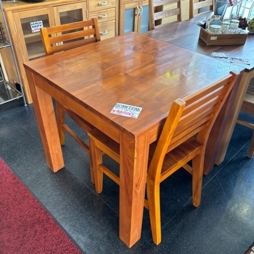 SCANTEAK スキャンティーク ダイニング3点セット ダイニングセット ダイニングテーブル ダイニングチェア テーブル チェア シンプル ナチュラル おしゃれ インテリア