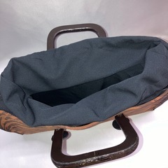 牛革　手提げバッグ　ハンドメイドの画像