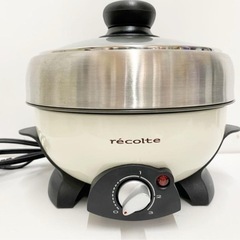 recolte レコルト ポットデュオ 電気クッカー 電気グリル鍋 グリルパンの画像