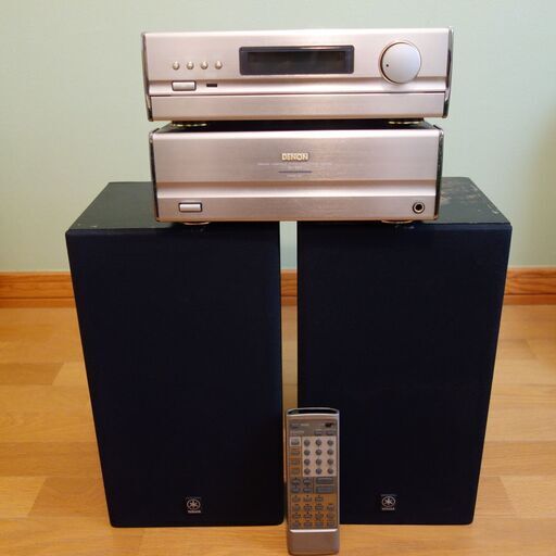 YAMAHAモニタースピーカー NS-10M + DENONアンプ + リモコン = ５点セット