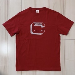 Tシャツ　ティーシャツ　赤　ボルドー　トップス