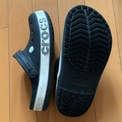 クロックス　黒　23cmの画像