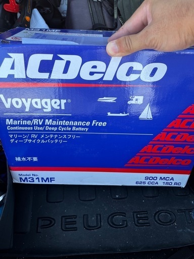 ボイジャーバッテリー M31MF ACDelco ディープサイクルバッテリー