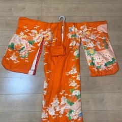 七五三　振袖着物　シルク素材　7歳対象の画像