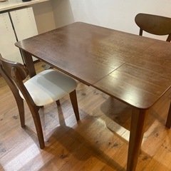 送料込!!ダイニングセット テーブル＆チェア2脚セット 