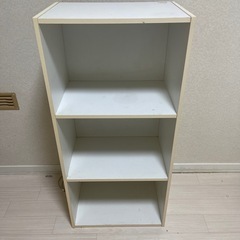 ホワイト3段カラーボックス