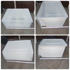［八4714］〈美品〉プラケース4点セット　扉タイプ3点　引き出しタイプ1点の画像