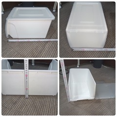 ［八4714］〈美品〉プラケース4点セット　扉タイプ3点　引き出しタイプ1点の画像