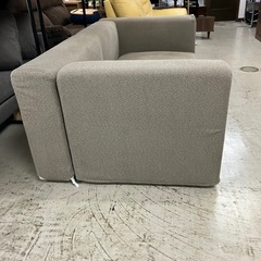 ロ2409-342 無印良品 ３人掛けソファ グレー シミ汚れあり ２つに分かれます 中古の画像