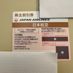JAL株主優待券　〜2024年11月30日まで