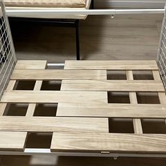 頑丈幅伸縮すのこ布団台 奥行53cmクローゼットワゴン 2台の画像