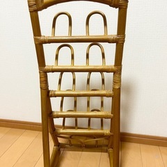 お取引中★0円★スリッパ収納ラック 藤製品の画像