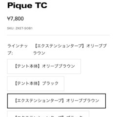 【成約済】【キャンプ】【テント】ZUKK PIQUE TC【一回使用超美品】