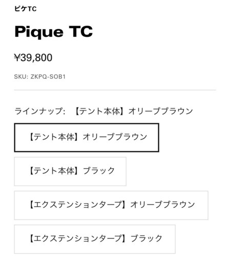 成約済】【キャンプ】【テント】ZUKK PIQUE TC【一回使用超美品