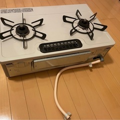 【受付中】【値下げ中】リンナイ ガステーブル 二口コンロ　幅約60cm 片面焼グリル プッシュ点火 右強火力 都市ガス用 ベージュ KG67BER/LPの画像