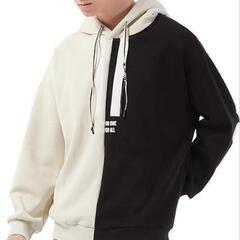 パーカー 裏起毛 厚手 冬服 バイカラー 防寒着 男女兼用 長袖

