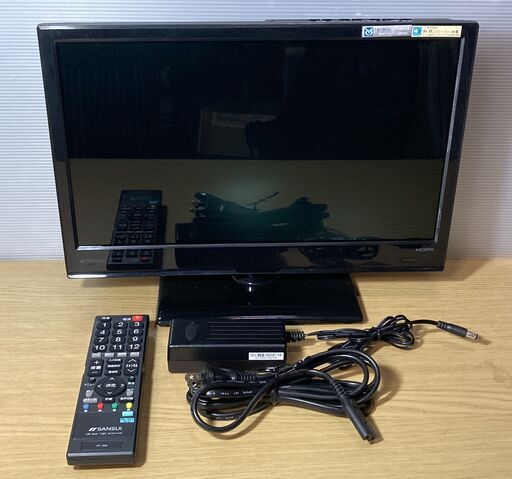 サンスイ　16型液晶テレビ　SDN16-B11　2016年製　リモコン付
