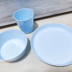 ①新品 ボウル プレート コップ 9点セット 電子レンジ対応  小皿 軽量 割れない 食器 一人暮らし パーティー キャンプの画像