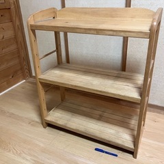 木製３段収納棚