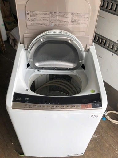 NO 454 配送無料　保証付き  日立 HITACHI ビートウォッシュ 洗濯乾燥機 （8kg） シャンパン BW-DV80A N
