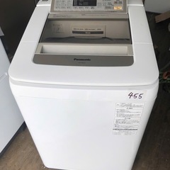 NO 455 北九州市内配送無料　保証付き  パナソニック Panasonic 全自動洗濯機（9.0kg） 即効泡洗浄 エコナビ シャンパン NA-FA90H2-N