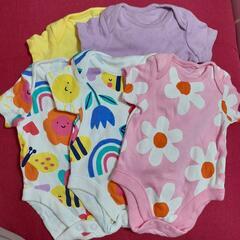 『新品未使用』イギリス購入 5枚セット 新生児 ベビー服 ボディ...