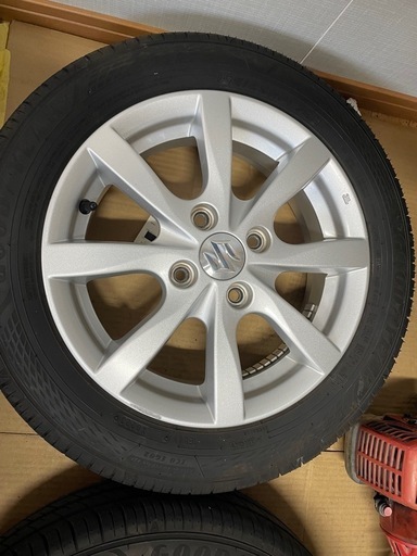 タイヤバリ山　スズキ純正14インチアルミホイール