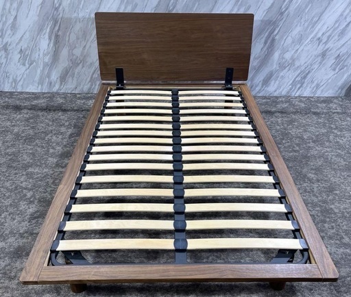 無印良品 ウォールナット セミダブルベッド＋超高密度ポケットコイルマットレス